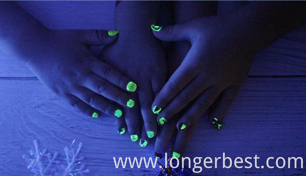 Xmas Luminous Nail Sticker1 Jpg